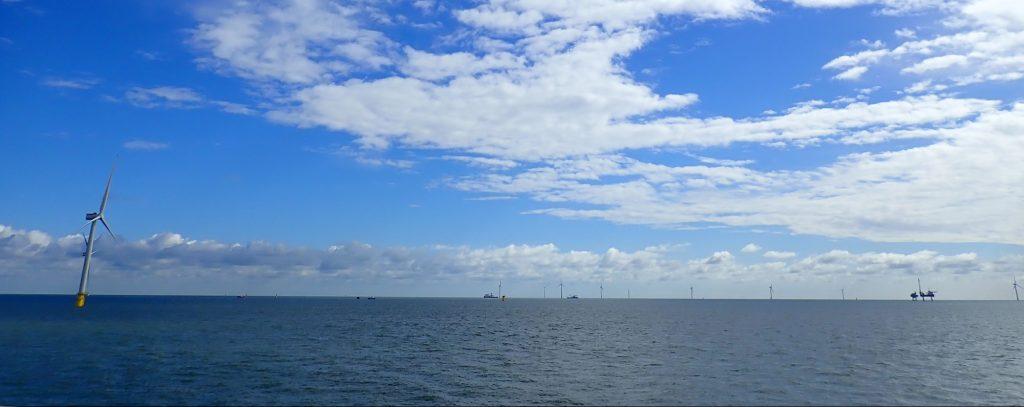 Sea and windfarm