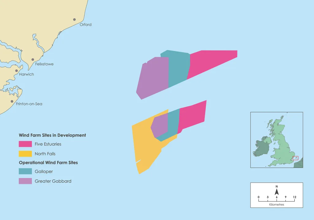 Five Estuaries Wind Farm Map 2023